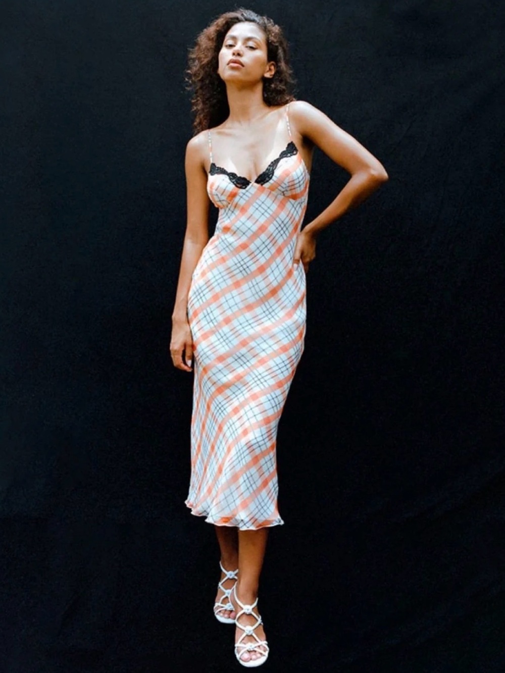 NWT! Réalisation Par The Karlie dress in Summer Check Size M - Picture 5 of 6